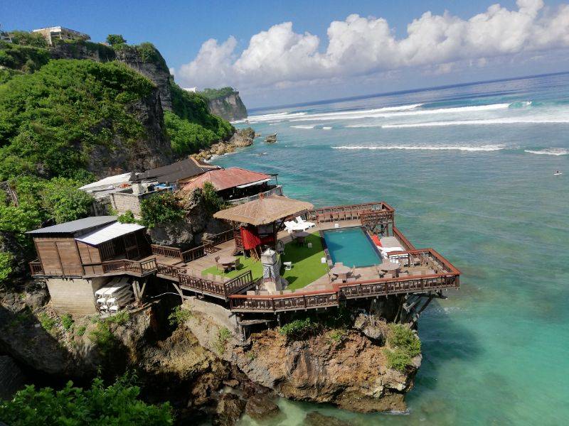 Pemandangan Pantai Suluban Uluwatu Bali